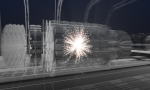 An artist’s impression of a particle collision taking place at the Future Circular Collider.